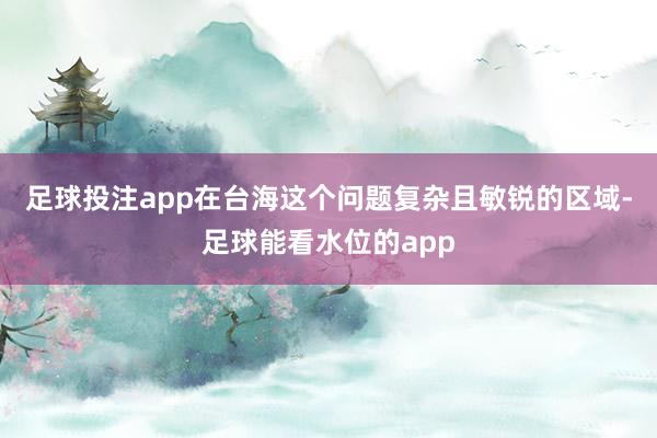 足球投注app在台海这个问题复杂且敏锐的区域-足球能看水位的app