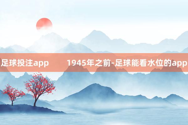 足球投注app        1945年之前-足球能看水位的app