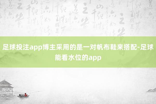 足球投注app博主采用的是一对帆布鞋来搭配-足球能看水位的app