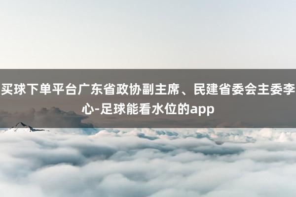 买球下单平台广东省政协副主席、民建省委会主委李心-足球能看水位的app