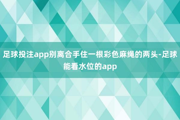 足球投注app别离合手住一根彩色麻绳的两头-足球能看水位的app
