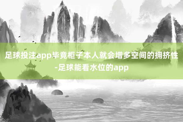足球投注app毕竟柜子本人就会增多空间的拥挤性-足球能看水位的app