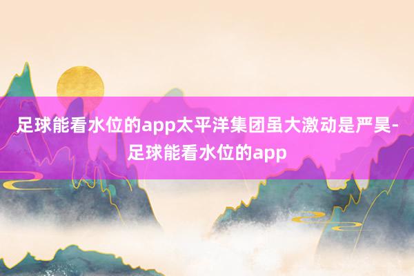 足球能看水位的app太平洋集团虽大激动是严昊-足球能看水位的app