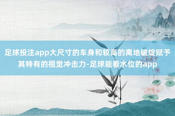足球投注app大尺寸的车身和较高的离地破绽赋予其特有的视觉冲击力-足球能看水位的app