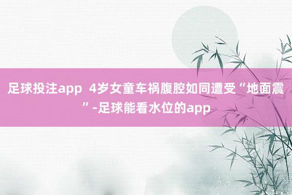 足球投注app  4岁女童车祸腹腔如同遭受“地面震”-足球能看水位的app