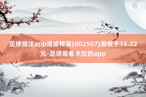 足球投注app涪陵榨菜(002507)报收于15.22元-足球能看水位的app
