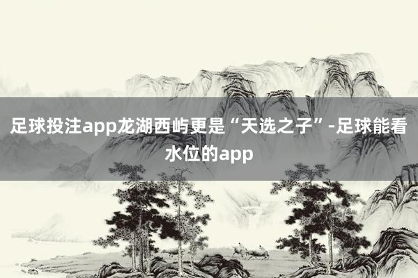 足球投注app龙湖西屿更是“天选之子”-足球能看水位的app