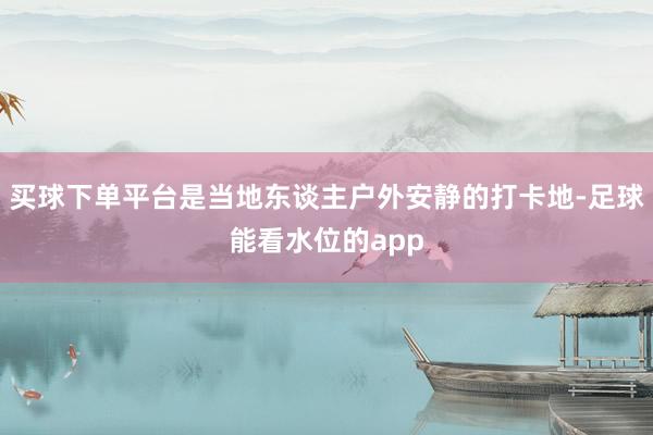 买球下单平台是当地东谈主户外安静的打卡地-足球能看水位的app