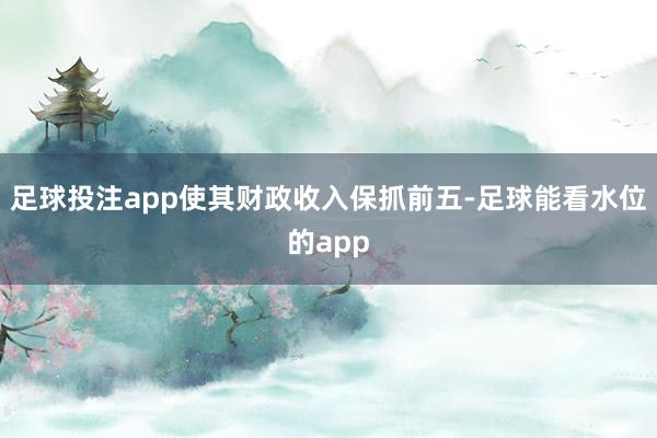 足球投注app使其财政收入保抓前五-足球能看水位的app