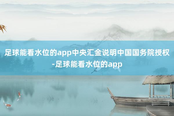 足球能看水位的app中央汇金说明中国国务院授权-足球能看水位的app