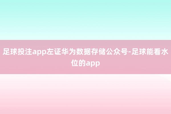 足球投注app左证华为数据存储公众号-足球能看水位的app
