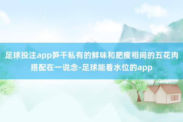 足球投注app笋干私有的鲜味和肥瘦相间的五花肉搭配在一说念-足球能看水位的app