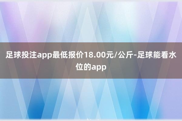 足球投注app最低报价18.00元/公斤-足球能看水位的app