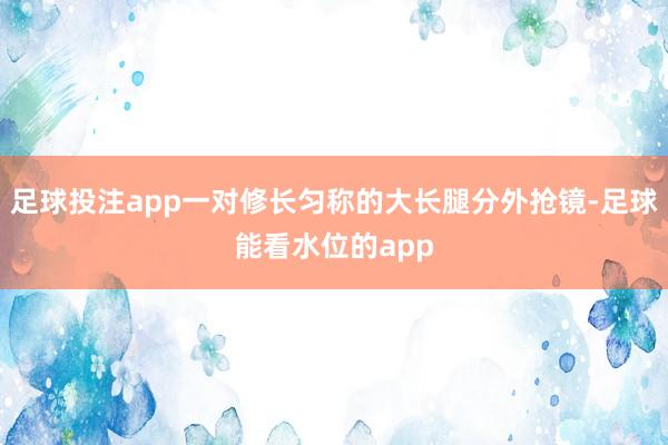 足球投注app一对修长匀称的大长腿分外抢镜-足球能看水位的app
