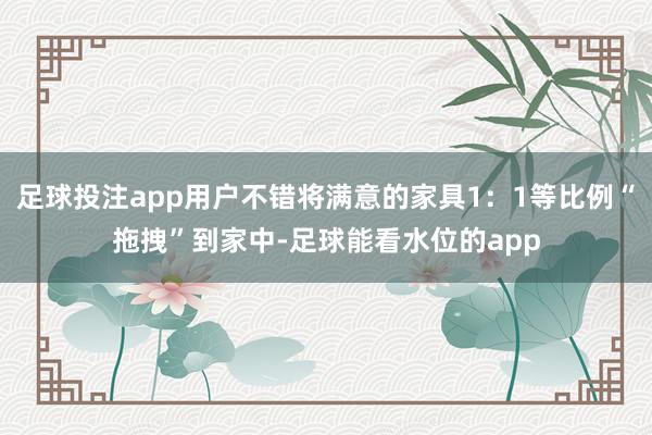 足球投注app用户不错将满意的家具1：1等比例“拖拽”到家中-足球能看水位的app
