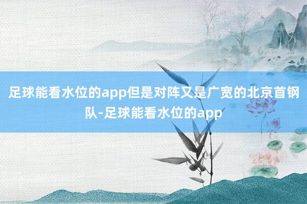 足球能看水位的app但是对阵又是广宽的北京首钢队-足球能看水位的app