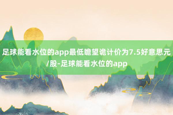 足球能看水位的app最低瞻望诡计价为7.5好意思元/股-足球能看水位的app