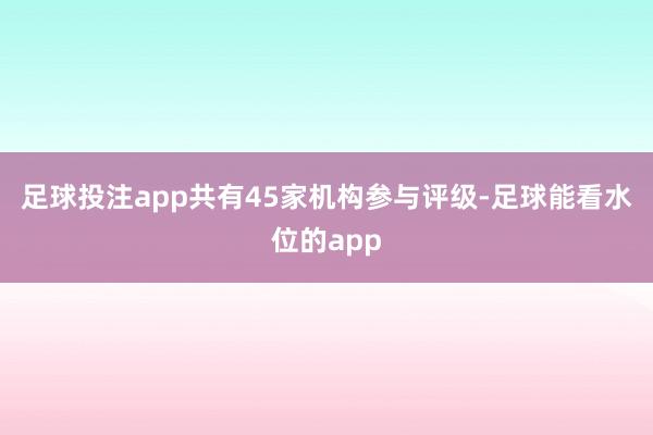 足球投注app共有45家机构参与评级-足球能看水位的app