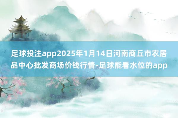 足球投注app2025年1月14日河南商丘市农居品中心批发商场价钱行情-足球能看水位的app