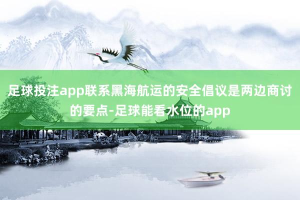 足球投注app联系黑海航运的安全倡议是两边商讨的要点-足球能看水位的app