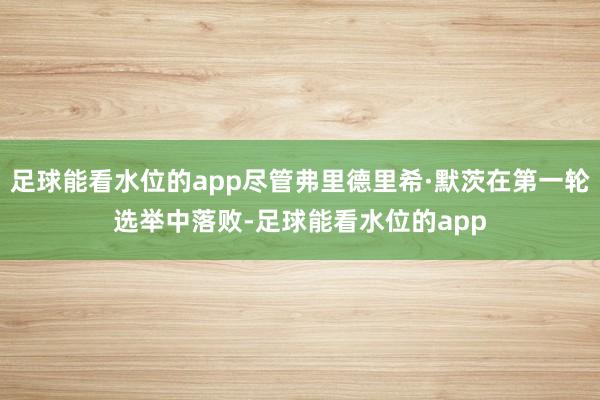足球能看水位的app尽管弗里德里希·默茨在第一轮选举中落败-足球能看水位的app