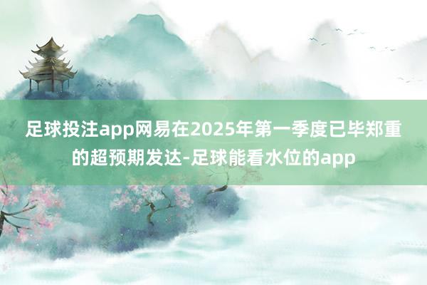 足球投注app　　网易在2025年第一季度已毕郑重的超预期发达-足球能看水位的app