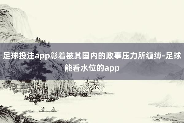 足球投注app彰着被其国内的政事压力所缠缚-足球能看水位的app