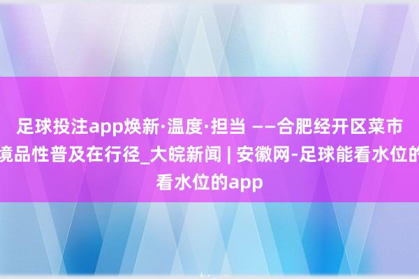 足球投注app焕新·温度·担当 ——合肥经开区菜市集环境品性普及在行径_大皖新闻 | 安徽网-足球能看水位的app