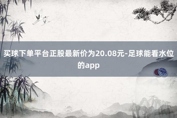 买球下单平台正股最新价为20.08元-足球能看水位的app