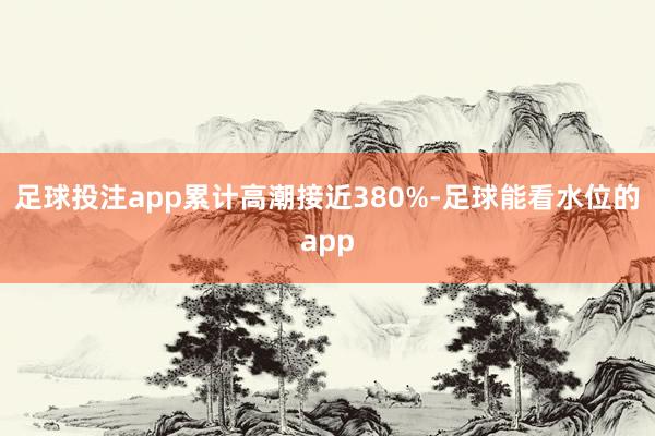 足球投注app累计高潮接近380%-足球能看水位的app