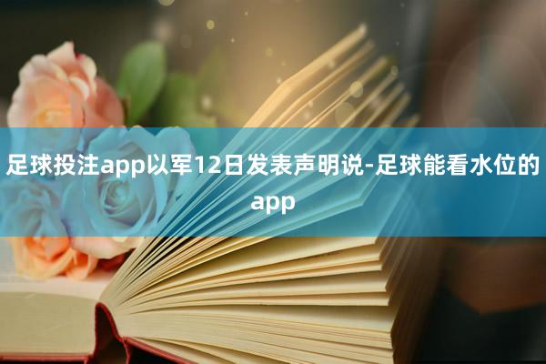 足球投注app以军12日发表声明说-足球能看水位的app