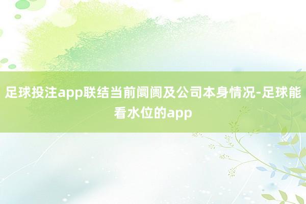 足球投注app联结当前阛阓及公司本身情况-足球能看水位的app
