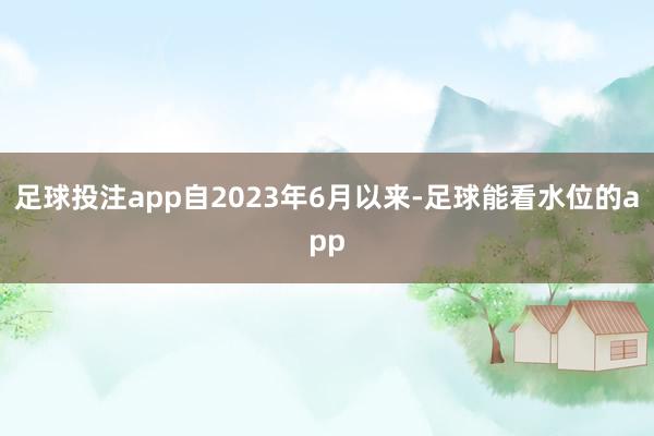 足球投注app自2023年6月以来-足球能看水位的app