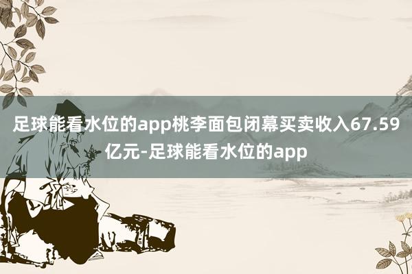 足球能看水位的app桃李面包闭幕买卖收入67.59亿元-足球能看水位的app